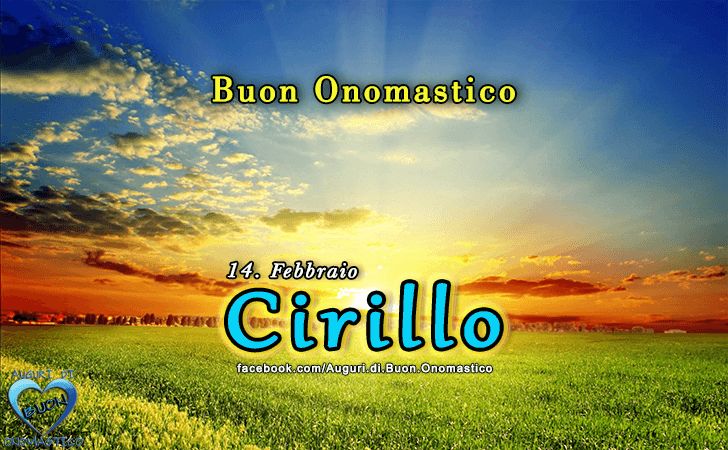 Buon Onomastico Cirillo!