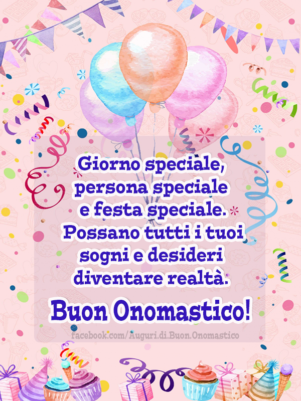 Giorno speciale, persona speciale e festa speciale...