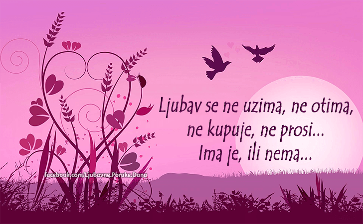 Ljubavne Poruke,  Ljubavne Slike | Ljubav se ne uzima..., Ljubav se ne uzima, ne otima, ne kupuje, ne prosi... Ima je, ili nema...